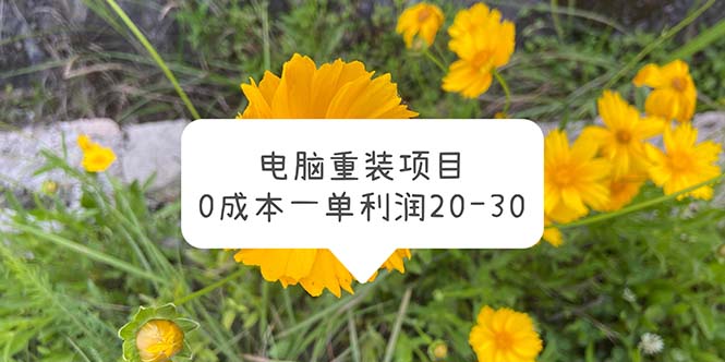 （5882期）电脑系统重装项目，0成本一单利润20-30-古龙岛网创