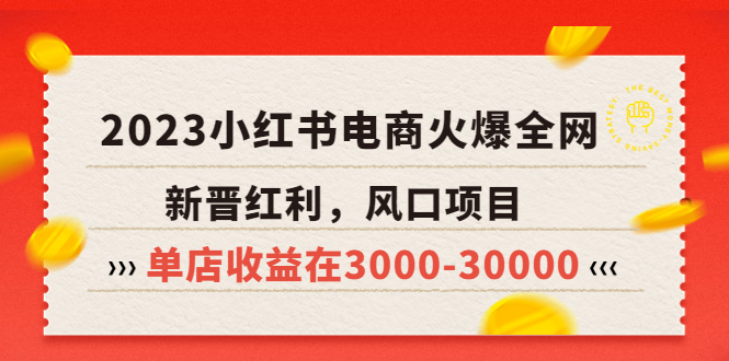 （5840期）2023小红书电商火爆全网，新晋红利，风口项目，单店收益在3000-30000！-古龙岛网创
