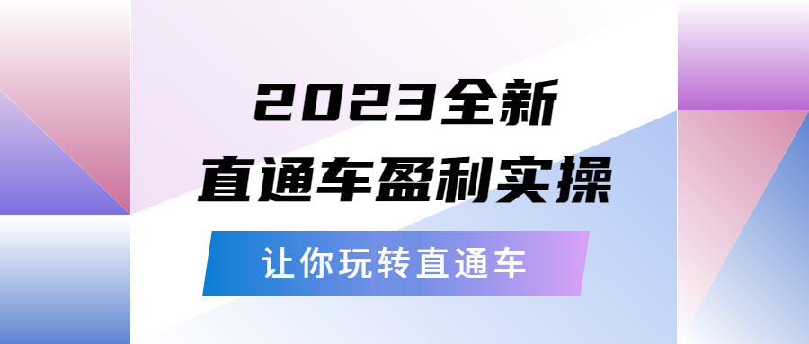 （5714期）2023全新直通车·盈利实操：从底层，策略到搭建，让你玩转直通车-古龙岛网创
