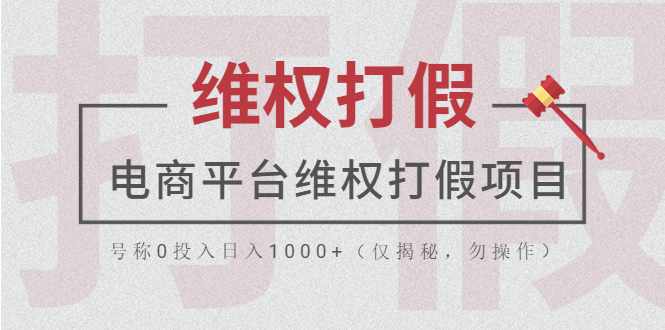 （5709期）电商平台维权打假项目，号称0投入日入1000+（仅揭秘，勿操作）-古龙岛网创