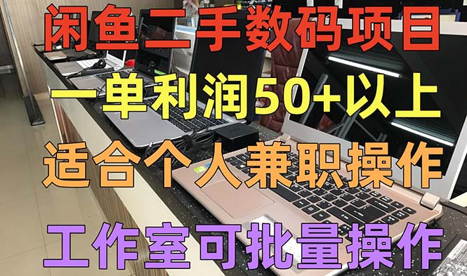 （5275期）闲鱼二手数码项目，个人副业低保收入一单50+以上，工作室批量放大操作-古龙岛网创