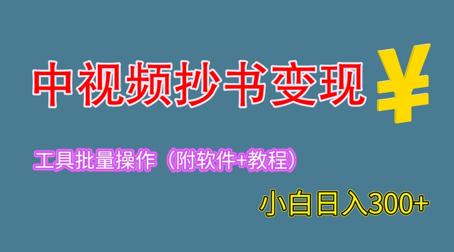 (6246期)2023中视频抄书变现(附工具+教程),一天300+,特别适合新手操作的副业-古龙岛网创