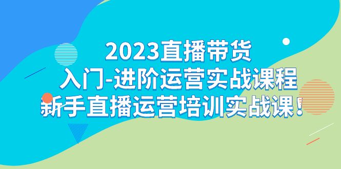 （7162期）2023直播带货入门-进阶运营实战课程：新手直播运营培训实战课！-古龙岛网创