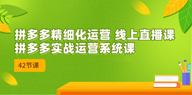 （7151期）2023年8月新课-拼多多精细化运营 线上直播课：拼多多实战运营系统课-42节-古龙岛网创