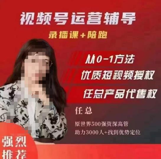 任姐视频号运营，懂老板的任总视频号短视频运营，从0到1做视频号课程-古龙岛网创