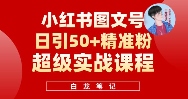 小红书图文号日引50+精准流量，超级实战的小红书引流课，非常适合新手【揭秘】-古龙岛网创