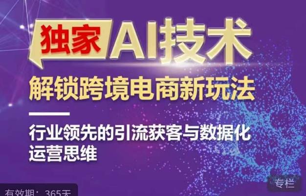 独家AI技术&ChatGPT解锁跨境电商新玩法,行业领先的引流获客与数据化运营思维 独家AI技术&ChatGPT解锁跨境电商新玩法,行业领先的引流获客与数据化运营思维