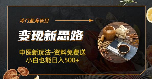 冷门蓝海项目-中医新玩法-资料免费送小白也能日入500+【揭秘】-古龙岛网创