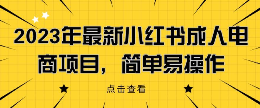 2023年最新小红书成人电商项目，简单易操作【详细教程】【揭秘】-古龙岛网创