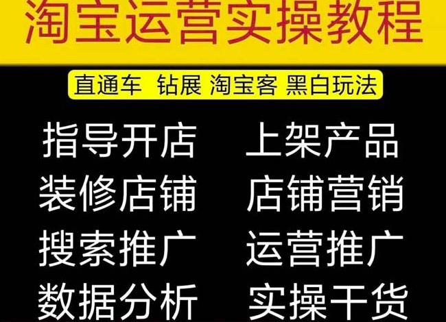 2023淘宝开店教程0基础到高级全套视频网店电商运营培训教学课程-古龙岛网创