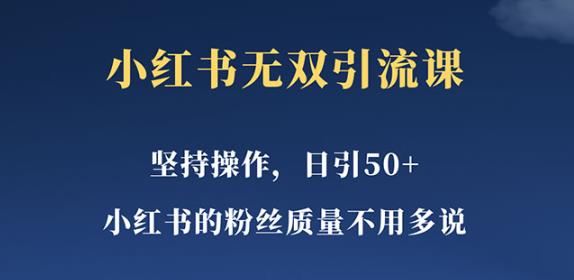 小红书无双课一天引50+女粉，不用做视频发视频，小白也很容易上手拿到结果【仅揭秘】-古龙岛网创