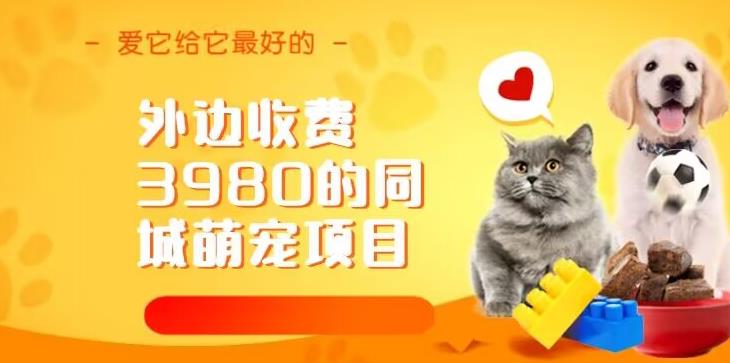 外边收费3980的同城萌宠项目，用最冷门的玩法冲击最热门的市场【揭秘】-古龙岛网创