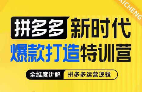 玺承·拼多多新时代爆款打造特训营,全维度讲解拼多多运营逻辑 玺承·拼多多新时代爆款打造特训营,全维度讲解拼多多运营逻辑
