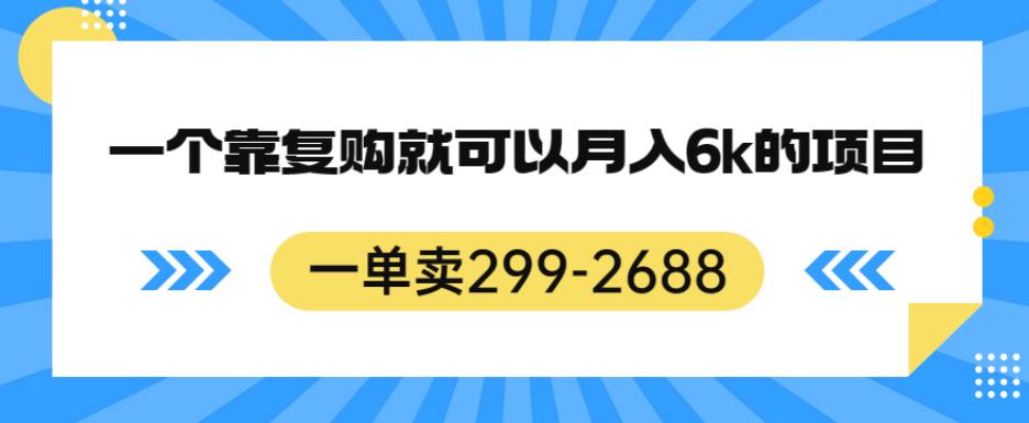 一单卖299-2688,一个靠复购就可以月入6k的暴利项目【揭秘】 一单卖299-2688,一个靠复购就可以月入6k的暴利项目【揭秘】
