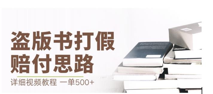 最新盗版书赔付打假项目，一单利润500+【详细玩法视频教程】【仅揭秘】-古龙岛网创