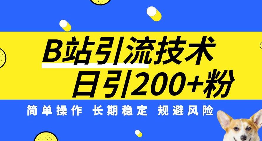 B站引流技术：每天引流200精准粉，简单操作，长期稳定，规避风险-古龙岛网创