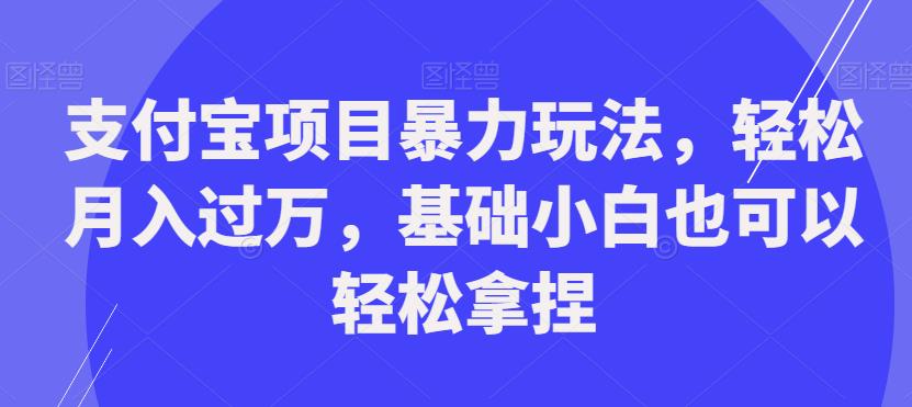 支付宝项目暴力玩法，轻松月入过万，基础小白也可以轻松拿捏【揭秘】-古龙岛网创