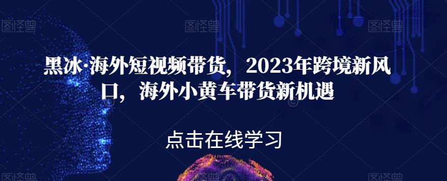 黑冰·海外短视频带货,2023年跨境新风口,海外小黄车带货新机遇 黑冰·海外短视频带货,2023年跨境新风口,海外小黄车带货新机遇