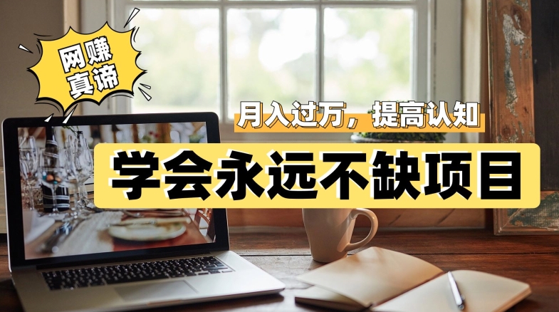 网赚真谛，学会就可以永远不缺项目，轻松月入过万，提高小白认知！-古龙岛网创