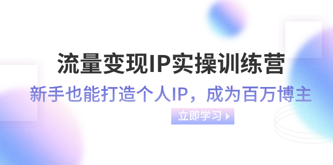 （8134期）流量变现-IP实操训练营：新手也能打造个人IP，成为百万 博主（46节课）-古龙岛网创