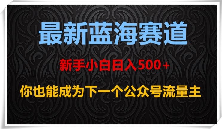 最新蓝海赛道,新手小白日入500+,你也能成为下一个公众号流量主【揭秘】 最新蓝海赛道,新手小白日入500+,你也能成为下一个公众号流量主【揭秘】