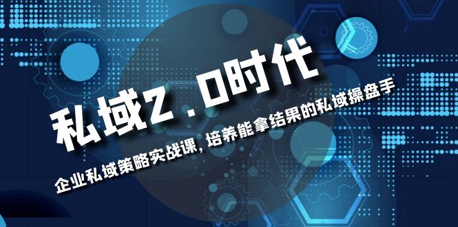 （8291期）私域-2.0时代：企业私域策略实战课，培养能拿结果的私域操盘手-古龙岛网创