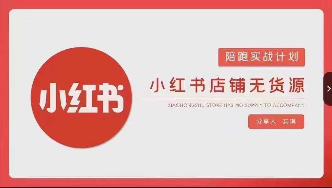 安琪-小红书店铺无货源实战，开店到售后全流程操作-古龙岛网创