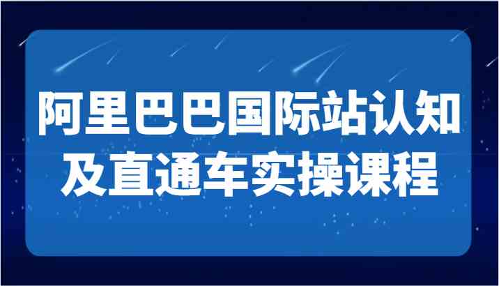 阿里巴巴国际站认知及直通车实操课-国际地产逻辑、国际站运营定位、TOP商家运营思路-古龙岛网创