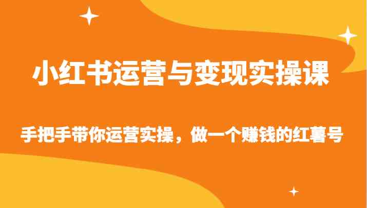 小红书运营与变现实操课-手把手带你运营实操，做一个赚钱的红薯号-古龙岛网创