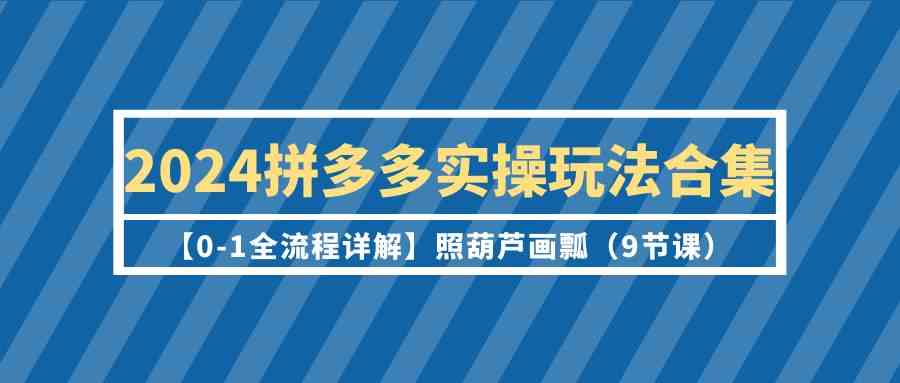 （9559期）2024拼多多实操玩法合集【0-1全流程详解】照葫芦画瓢（9节课）-古龙岛网创