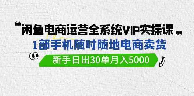 （9547期）闲鱼电商运营全系统VIP实战课，1部手机随时随地卖货，新手日出30单月入5000-古龙岛网创