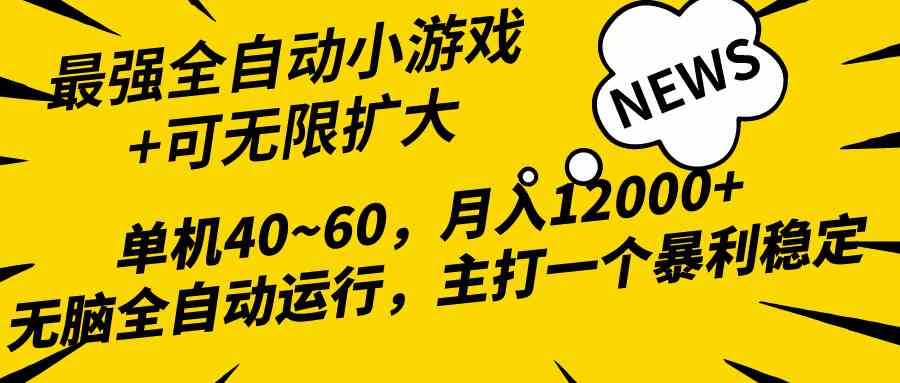 （10046期）2024最新全网独家小游戏全自动，单机40~60,稳定躺赚，小白都能月入过万-古龙岛网创