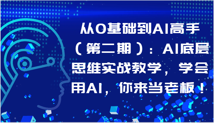 从0基础到AI高手（第二期）：AI底层思维实战教学，学会用AI，你来当老板！-古龙岛网创