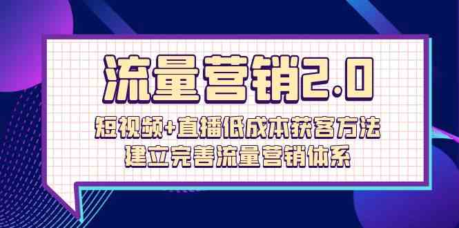 （10114期）流量-营销2.0：短视频+直播低成本获客方法，建立完善流量营销体系（72节）-古龙岛网创