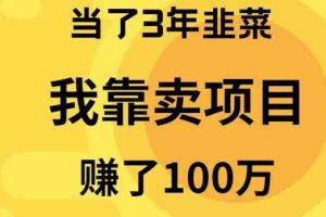 （10149期）当了3年韭菜，我靠卖项目赚了100万-古龙岛网创