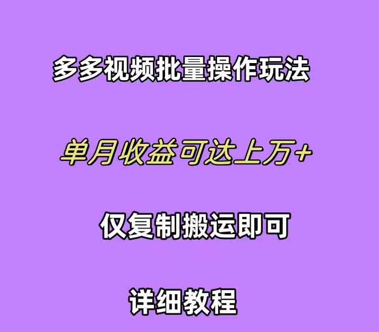 （10029期）拼多多视频带货快速过爆款选品教程 每天轻轻松松赚取三位数佣金 小白必…-古龙岛网创