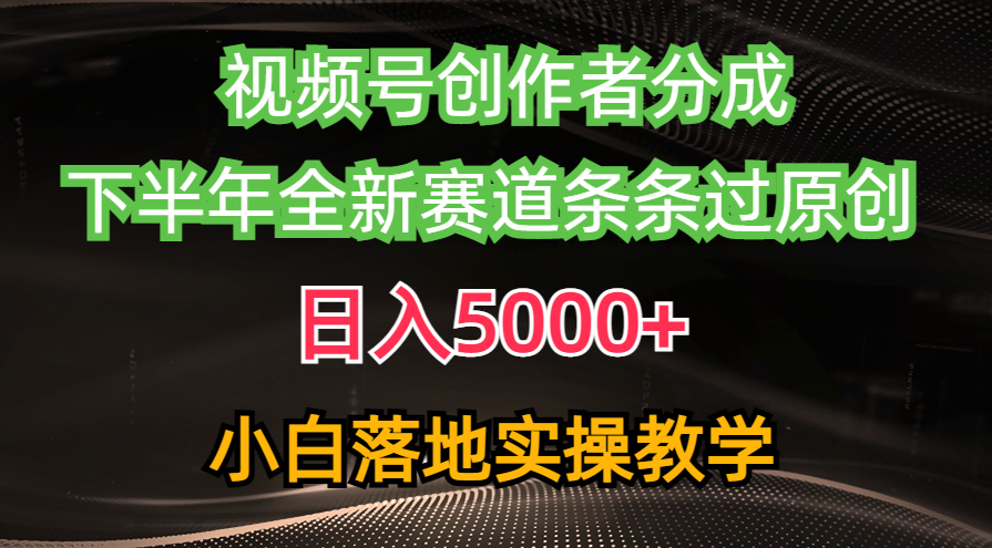 （10294期）视频号创作者分成最新玩法，日入5000+  下半年全新赛道条条过原创，小…-古龙岛网创