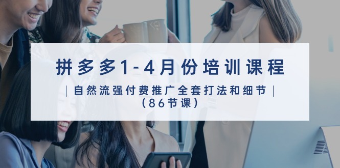 （10495期）拼多多1-4月份培训课程，自然流强付费推广全套打法和细节（86节课）-古龙岛网创