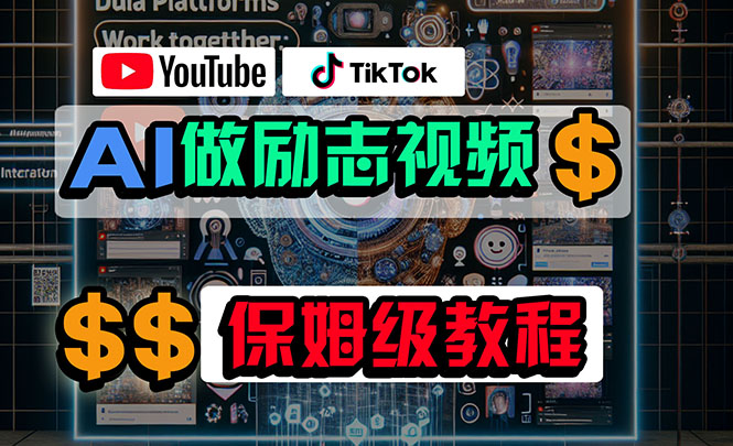（10520期）利用AI制作励志视频，在YouTube和TikTok赚钱，小白可做（附工具）-古龙岛网创
