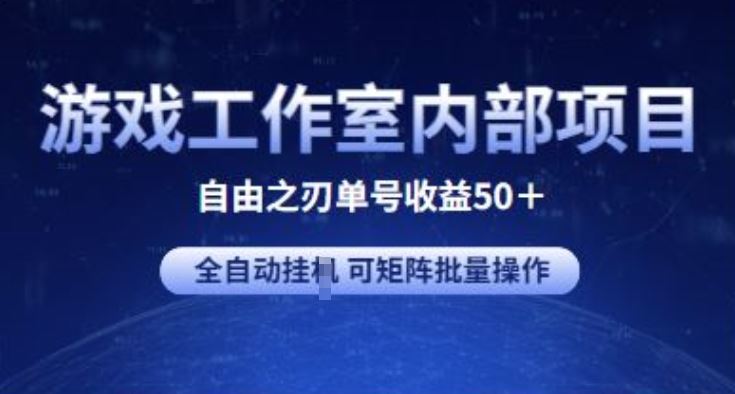游戏工作室内部项目 自由之刃2 单号收益50+ 全自动挂JI 可矩阵批量操作【揭秘】-古龙岛网创