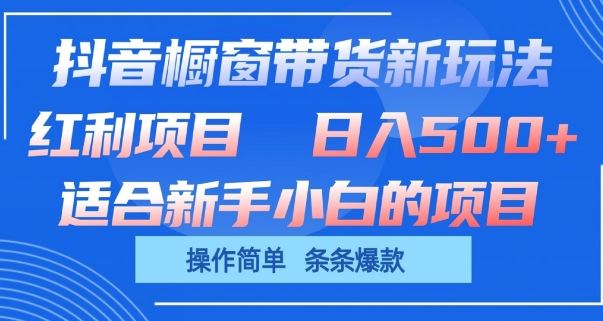 抖音橱窗带货新玩法，单日收益几张，操作简单，条条爆款【揭秘】-古龙岛网创
