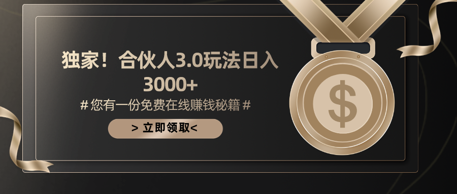 （10727期）游戏合伙人3.0，日入3000+，无限扩大的蓝海项目-古龙岛网创