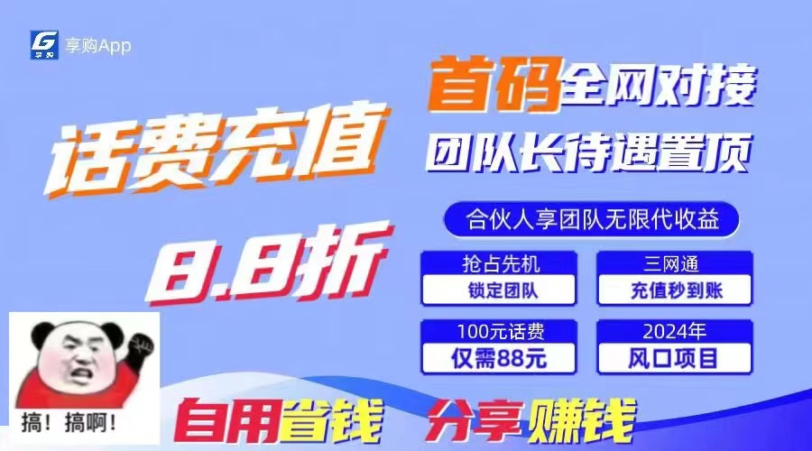 （11083期）88折冲话费，立马到账，刚需市场人人需要，自用省钱分享轻松日入千元，…-古龙岛网创