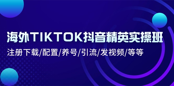 （10998期）海外TIKTOK抖音精英实操班：注册下载/配置/养号/引流/发视频/等等-古龙岛网创