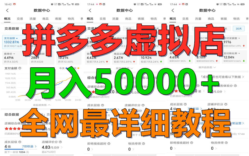 拼多多虚拟电商训练营月入50000+你也行，暴利稳定长久，副业首选-古龙岛网创
