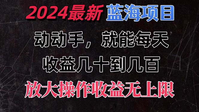 （11470期）有手就行的2024全新蓝海项目，每天1小时收益几十到几百，可放大操作收…-古龙岛网创