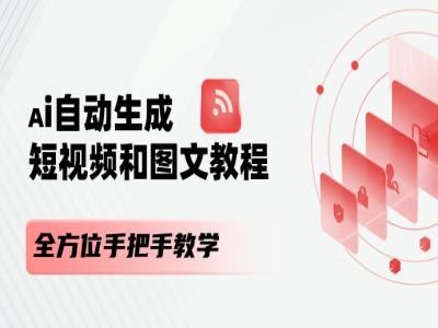AI自动生成短视频和图文课程，全方位手把手教学-古龙岛网创