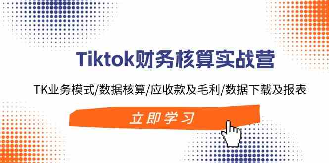 Tiktok财务核算实战营：TK业务模式/数据核算/应收款及毛利/数据下载及报表-古龙岛网创