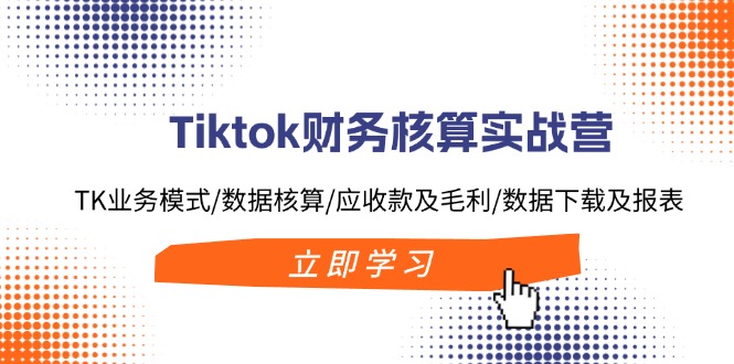 （11978期）Tiktok财务核算实战营：TK业务模式/数据核算/应收款及毛利/数据下载及报表-古龙岛网创