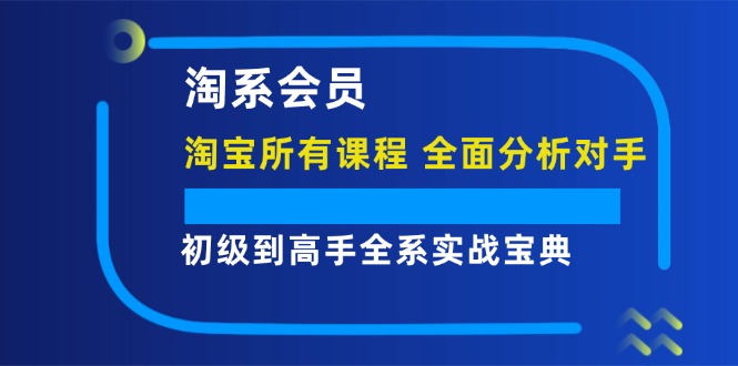 （12055期）淘系会员【淘宝所有课程，全面分析对手】，初级到高手全系实战宝典-古龙岛网创